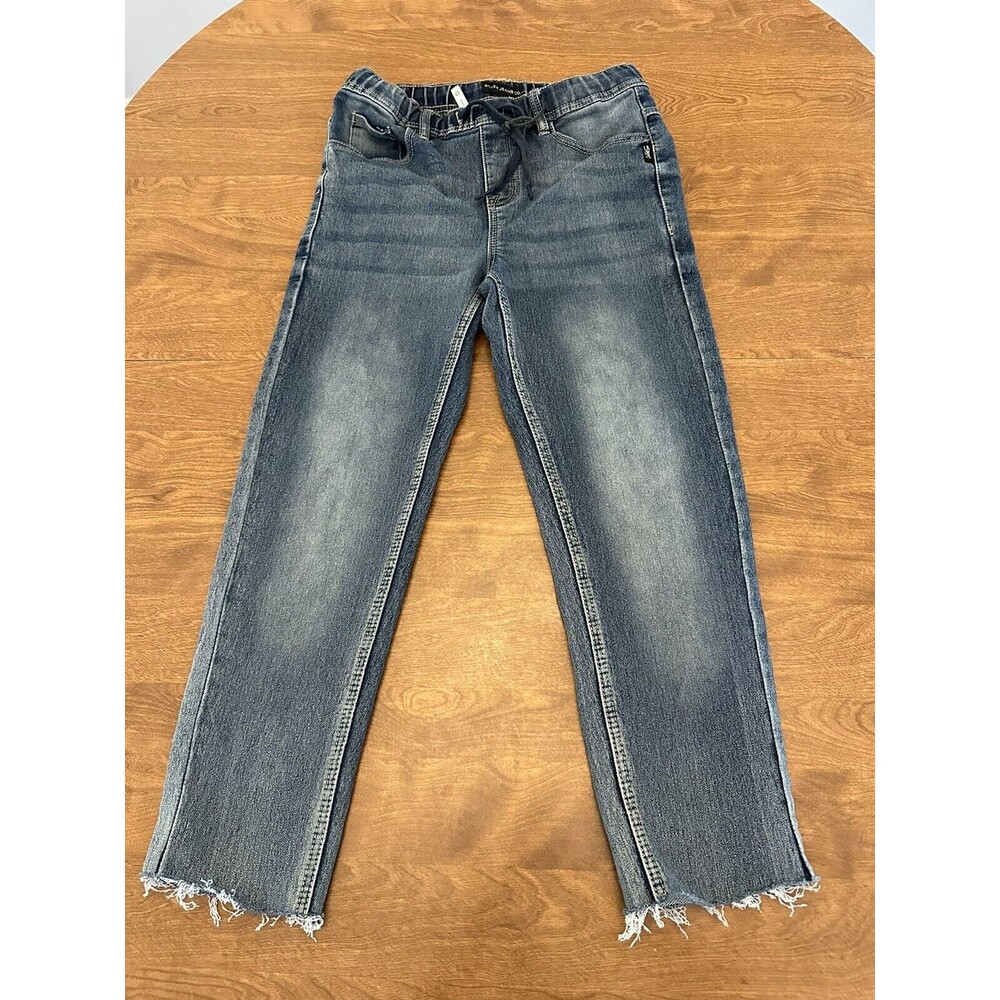 Silver Jeans Boys 16 Cairo Skinny Fit Elastic Whisper Wash Denim Frayed Raw Hem